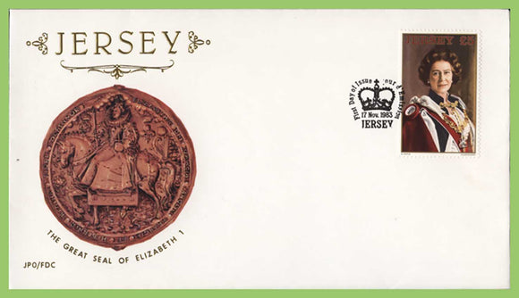 Jersey 1983 QEII £5.00 definitive on First Day Cover