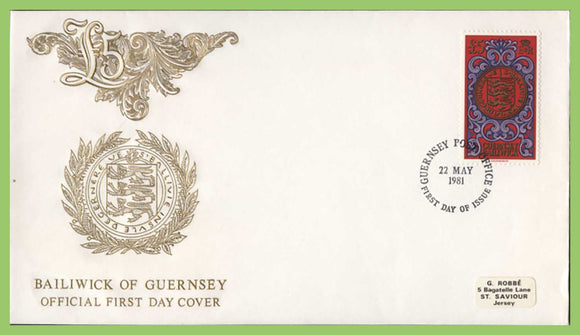 Guernsey 1981 £5.00 definitive on First Day Cover