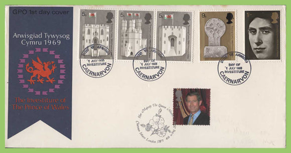 G.B. 1969/2000 P.O.W. Investiture dual cancel First Day Cover