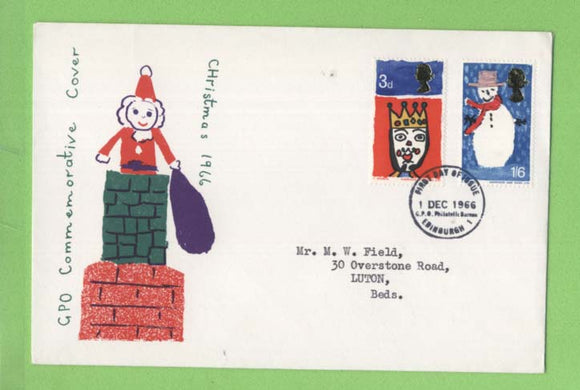 G.B. 1966 Christmas set on GPO First Day Cover, Bethlehem