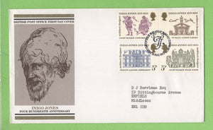 G.B. 1973 Inigo Jones set on Post Office First Day Cover, Bureau