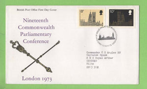 G.B. 1973 Parliament set on Post Office First Day Cover, Bureau