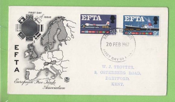 G.B. 1967 EFTA set on GPO First Day Cover, Bradford