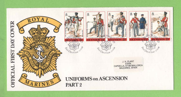 Ascension 1988 19th-century Uniforms (2nd series) set First Day Cover