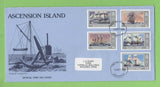 Ascension 1986 Ships definitives set on three First Day Covers