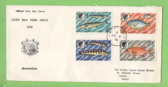 Ascension 1969 Deep Sea Fish set on First Day Cover
