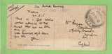 Egypt 1916 Postcard. OAS Basra (Iraq) to England. 'Base Office I.E.F. cancel