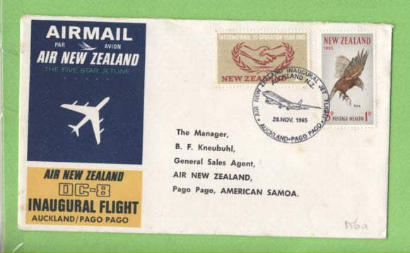 New Zealand 1965 Air New Zealand DC-8 Flight cover, Auckland - Pago Pago, Samoa