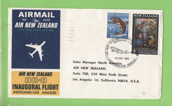 New Zealand 1965 Air New Zealand DC-8 Flight cover, Auckland - Los Angeles