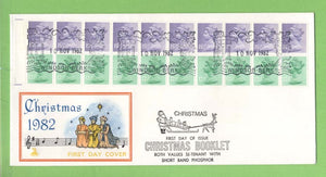 G.B. 1982 Christmas booklet pane on Mercury First Day Cover, Windsor