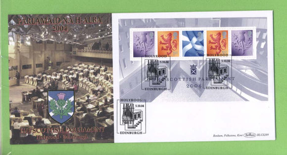 G.B. 2004 Scottish Parliament set on Benham Mail First Day Cover, Edinburgh