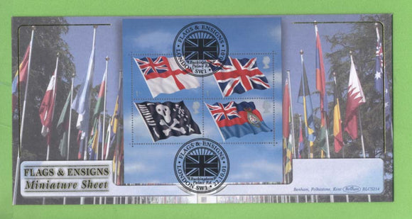 G.B. 2001 Flags & Ensigns miniature sheet Benham First Day Cover, London SW1