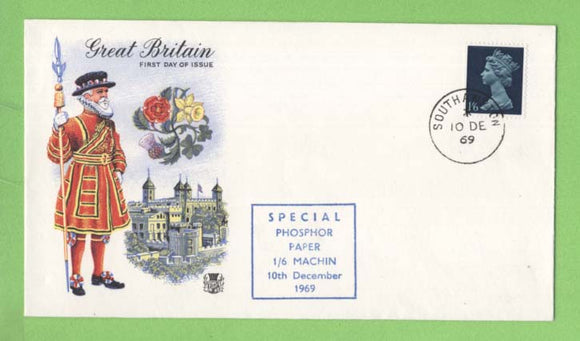 G.B. 1969 1/6 Machin definitives (Phosphor Paper) on Stuart First Day Cover