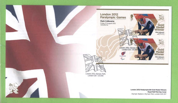G.B. 2012 Paralympic Gold Medal Winners, Mark Colbourne First Day Cover
