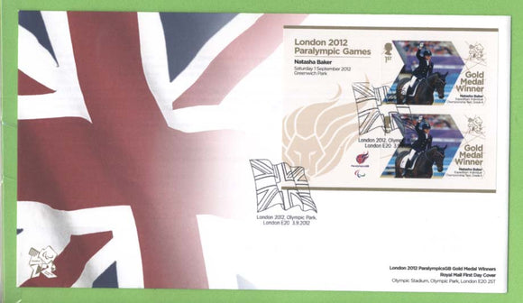 G.B. 2012 Paralympic Gold Medal Winners, Natasha Baker First Day Cover