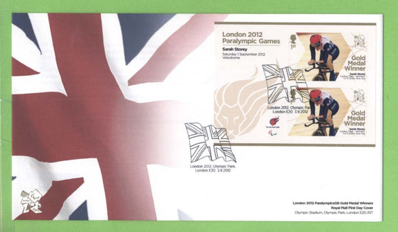G.B. 2012 Paralympic Gold Medal Winners, Sarah Storey First Day Cover