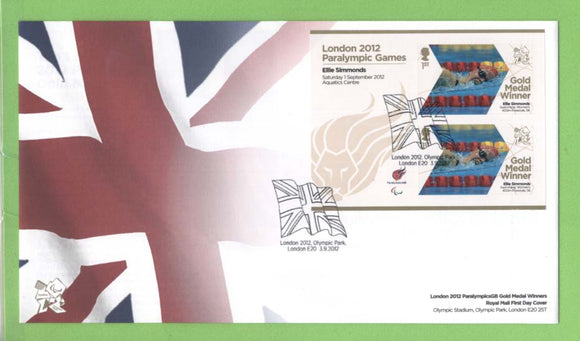 G.B. 2012 Paralympic Gold Medal Winners, Ellie Simmonds First Day Cover