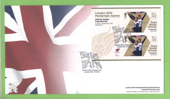 G.B. 2012 Paralympic Gold Medal Winners, Anthony Kappes & Craig MacLean First Day Cover