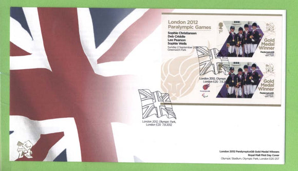 G.B. 2012 Paralympic Gold Medal Winners, Equestrian Team First Day Cover