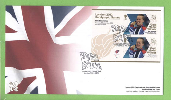 G.B. 2012 Paralympic Gold Medal Winners, Ellie Simmonds First Day Cover