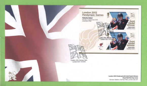 G.B. 2012 Paralympic Gold Medal Winners, Natasha Baker First Day Cover