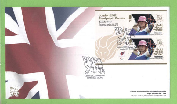 G.B. 2012 Paralympic Gold Medal Winners, Danielle Brown First Day Cover