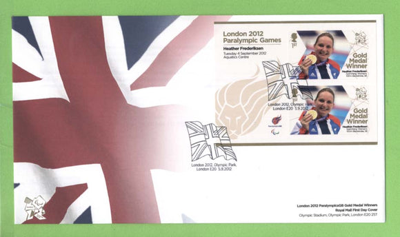 G.B. 2012 Paralympic Gold Medal Winners, Heather Frederiksen First Day Cover