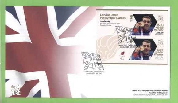 G.B. 2012 Paralympic Gold Medal Winners, Josef Craig First Day Cover