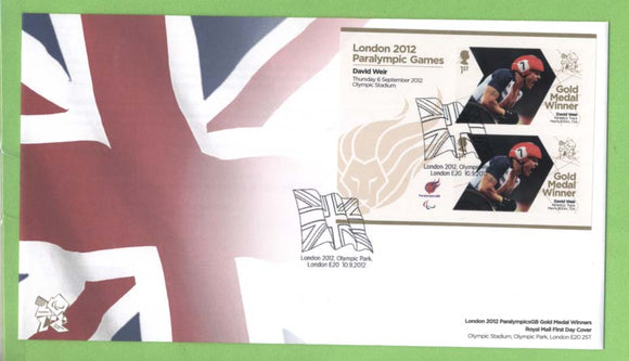 G.B. 2012 Paralympic Gold Medal Winners, David Weir First Day Cover