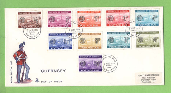 Guernsey 1977 Postage Due set on First Day Cover