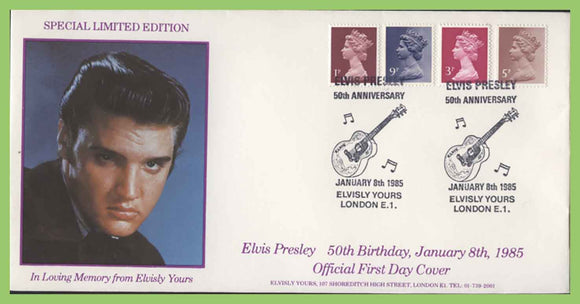 G.B. 1985 Elvis Presley 50th Anniversary commemorative cover