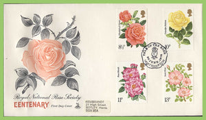 G.B. 1976 Roses set on Mercury First Day Cover, Year of the Rose, Northampton