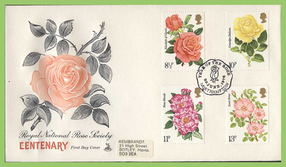 G.B. 1976 Roses set on Mercury First Day Cover, Year of the Rose, Northampton