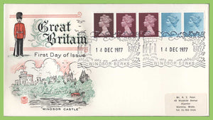 G.B. 1977 10p definitive coil on Stuart First Day Cover, Windsor