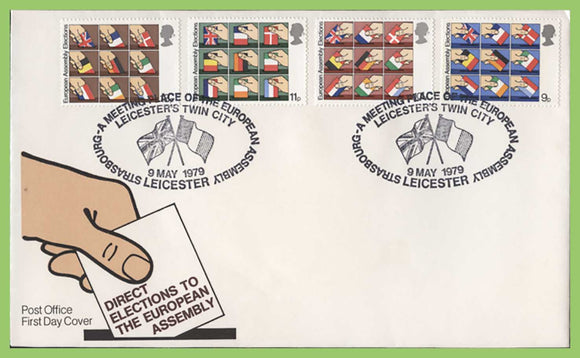 G.B. 1979 European Elections set on Post Office First Day Cover, Leicester