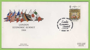 G.B. 1984 London Economic Summit on Royal Mail First Day Cover, London SW1