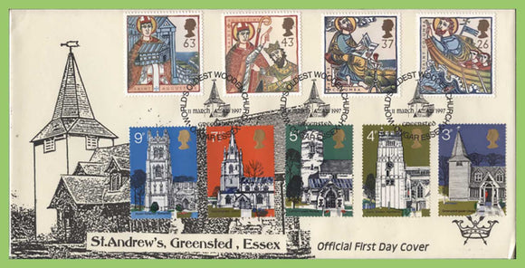 G.B. 1997 Missions of Faith set on Official St Andrews First Day Cover, Greenstead
