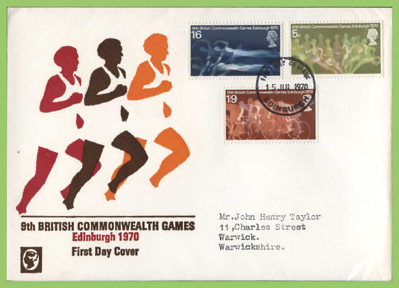 G.B. 1970 Commonwealth Games set on Cameo First Day Cover, Edinburgh