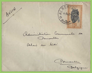 Belgium Congo 1949 6f Mask on cover to Belgium