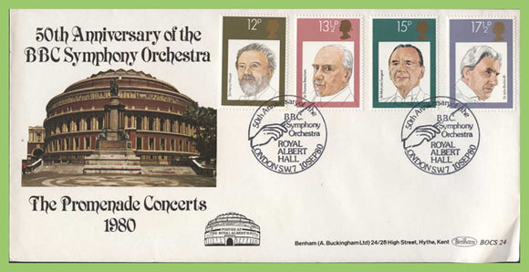 G.B. 1980 British Conductors set on Benham First Day Cover, London SW7