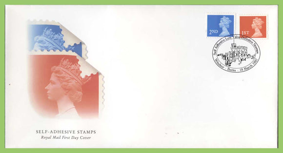 G.B. 1997 NVI Self Adhesives on Royal Mail First Day Cover, Windsor