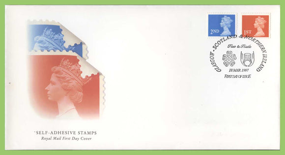 G.B. 1997 NVI Self Adhesives on Royal Mail First Day Cover, Glasgow