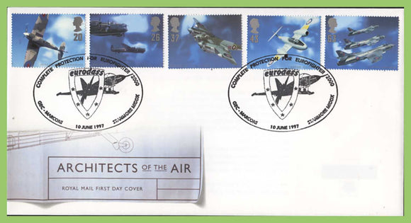 G.B. 1997 Architects of the Air Royal Mail u/a First Day Cover, GEC Marconi, Eurofighter 2000, Stanmore