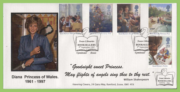 G.B. 1997 Enid Blyton Havering (Diana)First Day Cover, Swan Libraries, Upminster