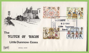 G.B. 1981 Folklore set on Official Havering First Day Cover, Dunmow