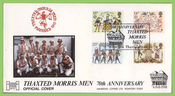 G.B. 1981 Folklore set on Official Havering First Day Cover, Thaxted