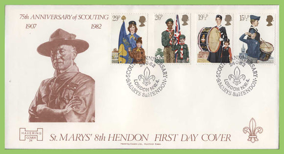 G.B. 1982 Youth Organisations official Havering First Day Cover, St Marys' Hendon, London NW4