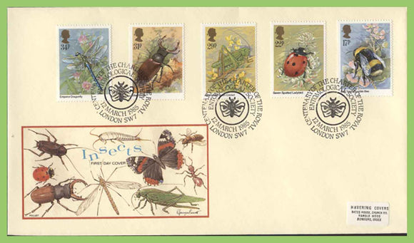 G.B. 1985 Insects set on Philart First Day Cover, London SW7