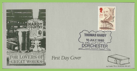 G.B. 1990 Thomas Hardy official Havering First Day Cover,  Dorchester