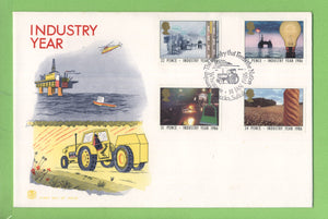 G.B. 1986 Industry Year set on Stuart First Day Cover, Beccles Suffolk